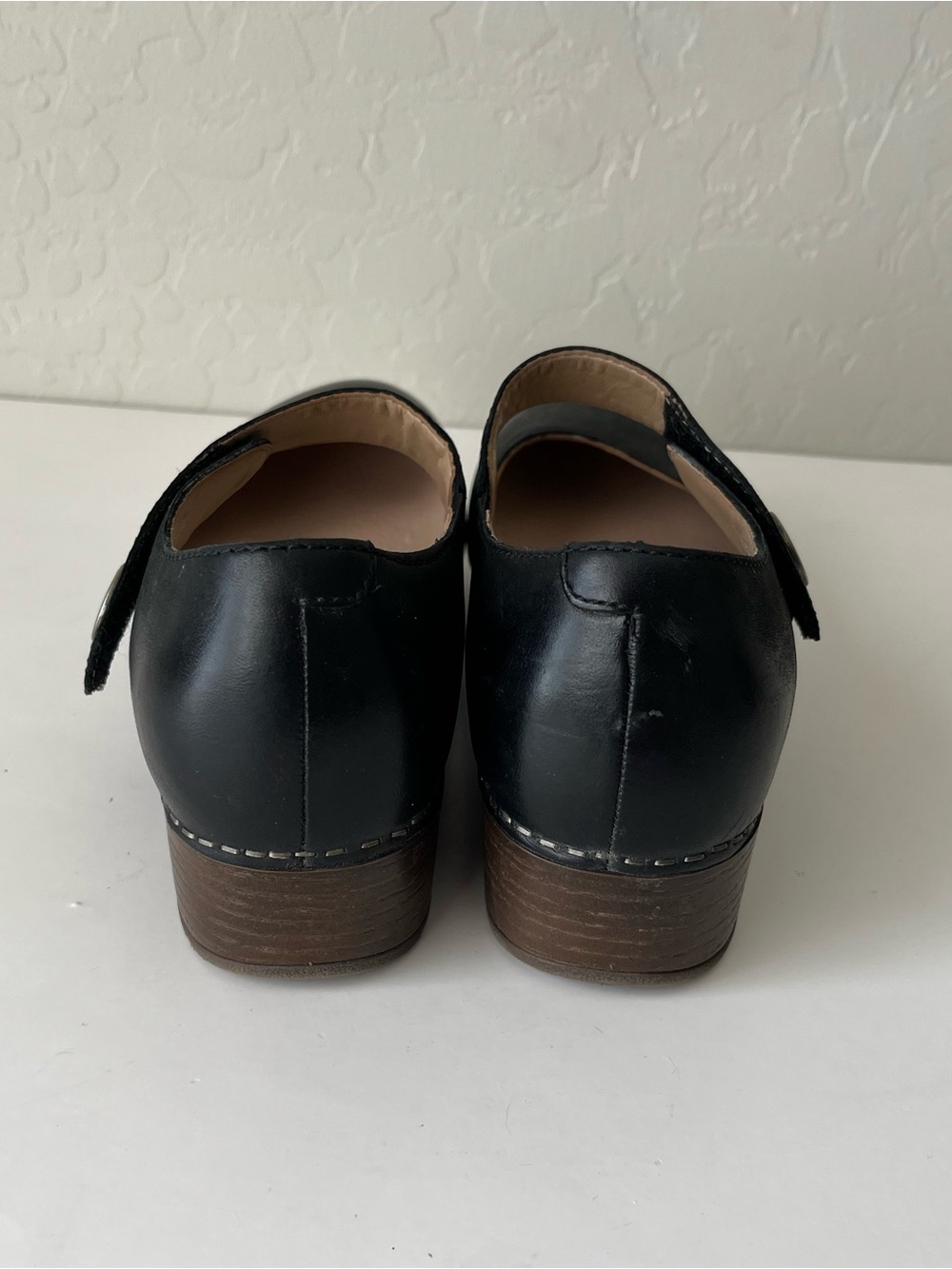 Dansko Beatrice Mary Jane Nubuck Leather Comfort Clogs Shoes Size 37 Black - Picture 7 of 9